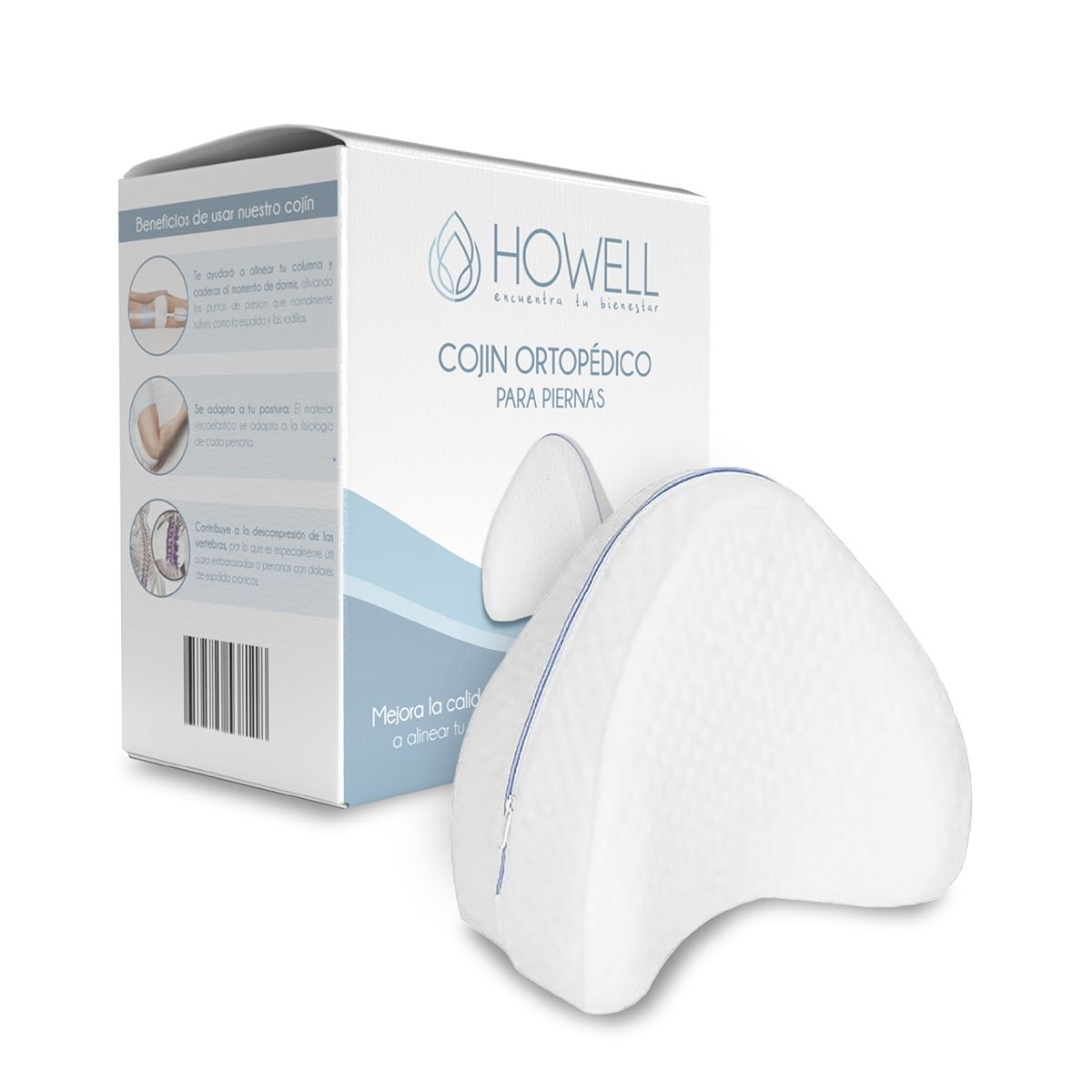 HOWELL - Cojín almohada ortopédica con memoria para piernas