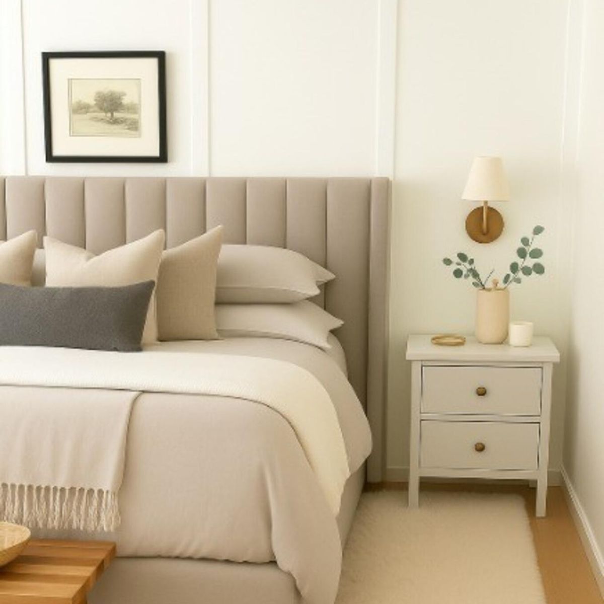 CLEMS CORTINAS - Alfombra Bajada de Cama Timmy Extra Suave Color Taupe 55x145