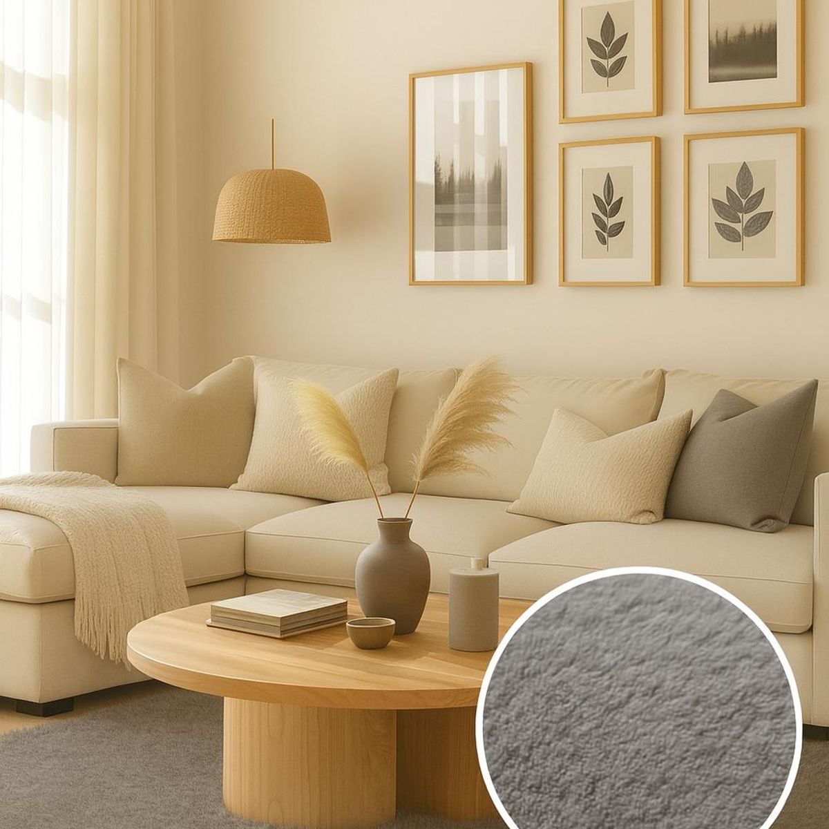 CLEMS CORTINAS - Alfombra Timmy Peluda Extra Suave Living Color Gris 150x200