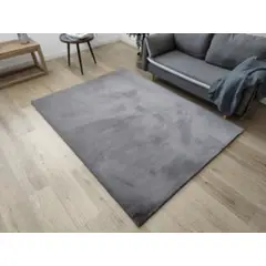 CLEMS CORTINAS - Alfombra Timmy Peluda Extra Suave Living Color Gris 150x200