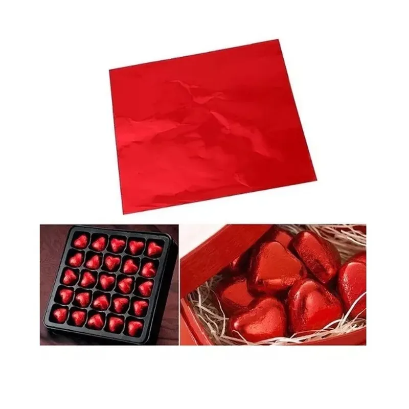 GENERICO - 100 Envoltorios De Bombones Laminas Papel Metalizados Bombon