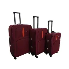 GENERICO - Maletas Set 3 Piezas Ruedas 360 Ultra Liviana Color Burdeo