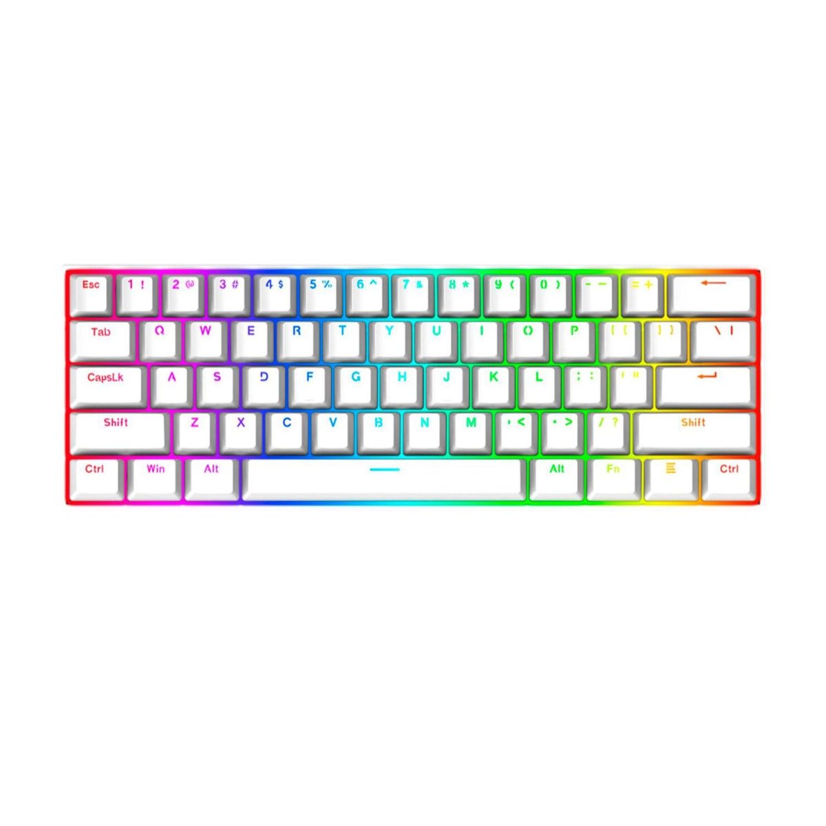 REDRAGON - Teclado Mecánico Redragon Dragonborn K630RGB-WH RGB 60 Inglés