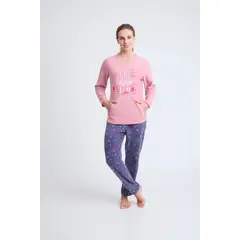 BECKIL - COD 1770 PIJAMA POLAR ESTAMPADA CON BOLSILLOS