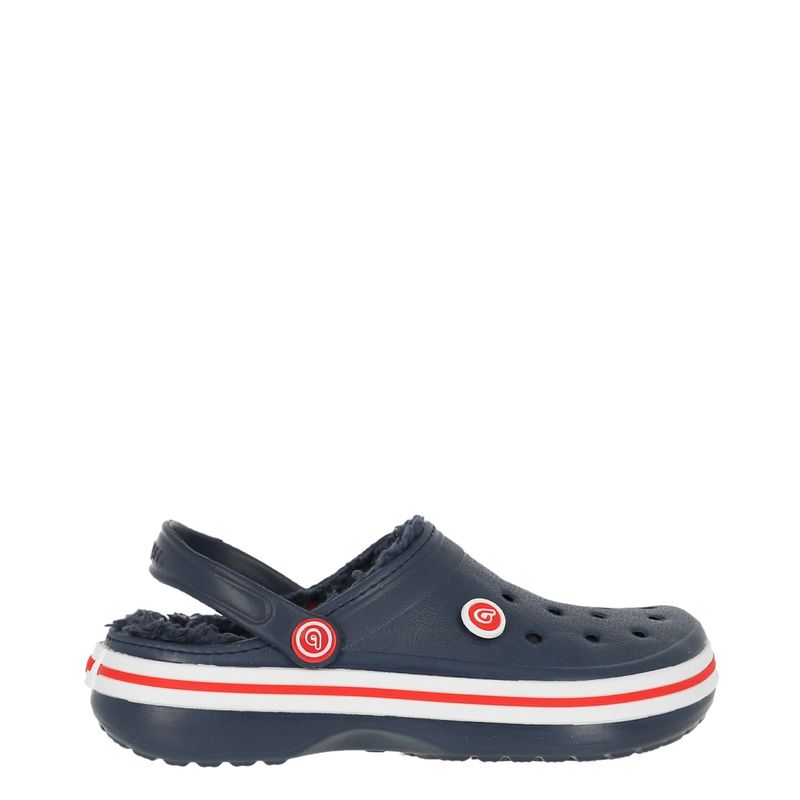 BAMERS - Zueco Bamers Refugio Line Niños Unisex Azul/Rojo