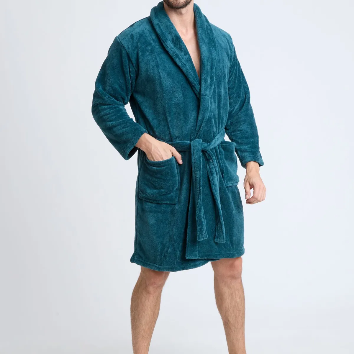 BECKIL - BECKIL COD 1102  BATA POLAR LISO CON BOLSILLOS