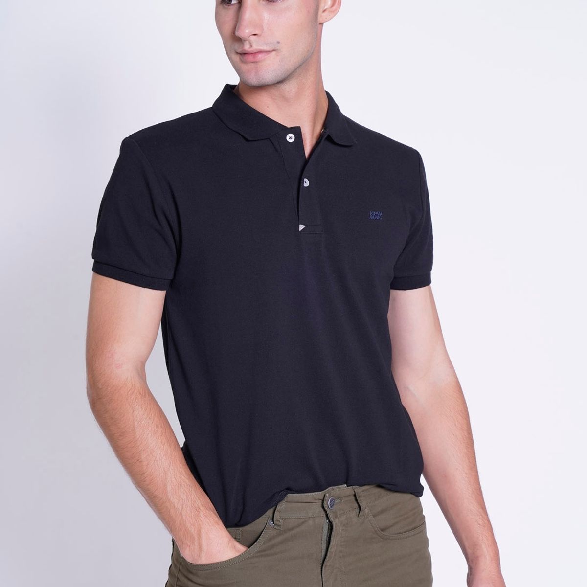 NEW MAN - Polera Aran Negro New Man