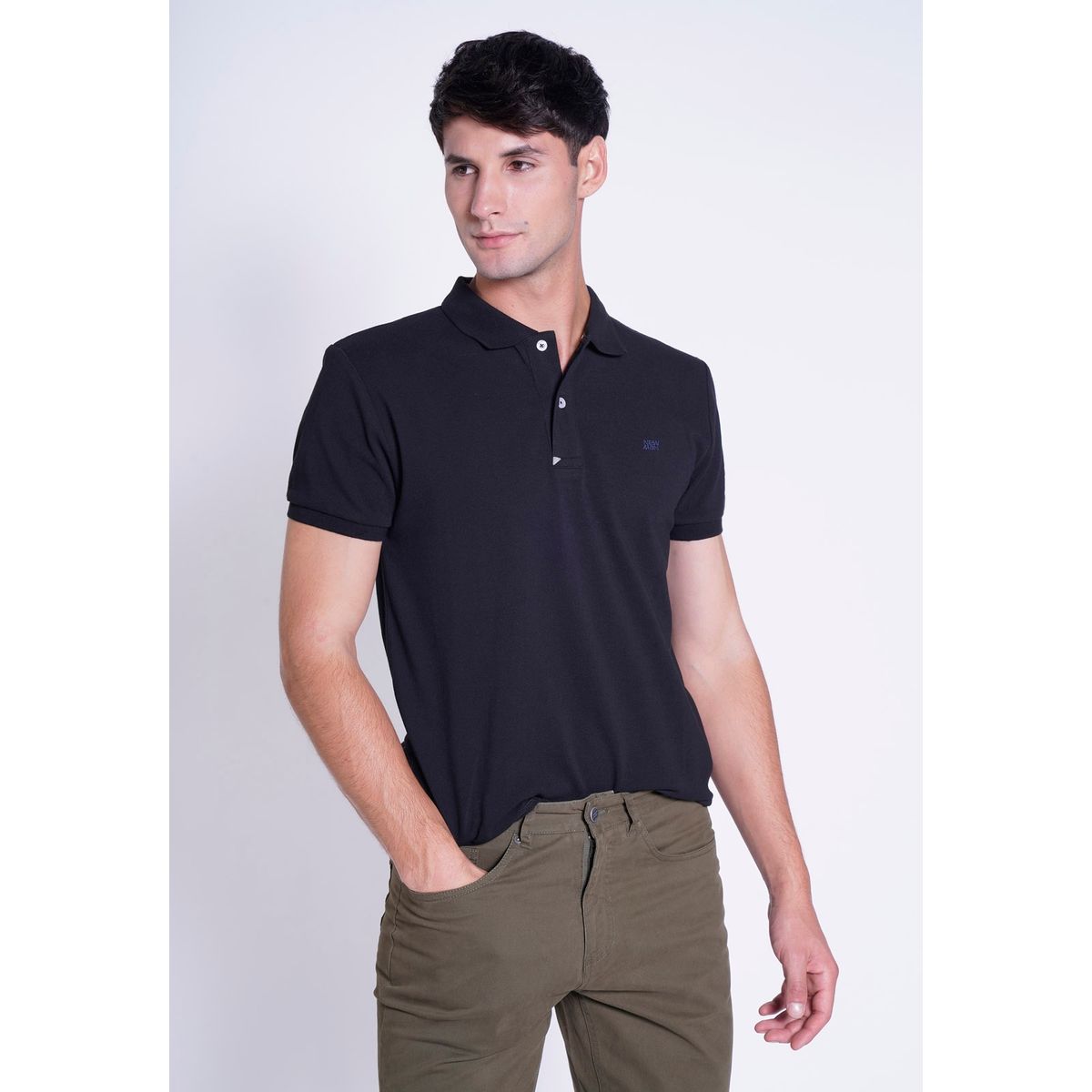 NEW MAN - Polera Aran Negro New Man