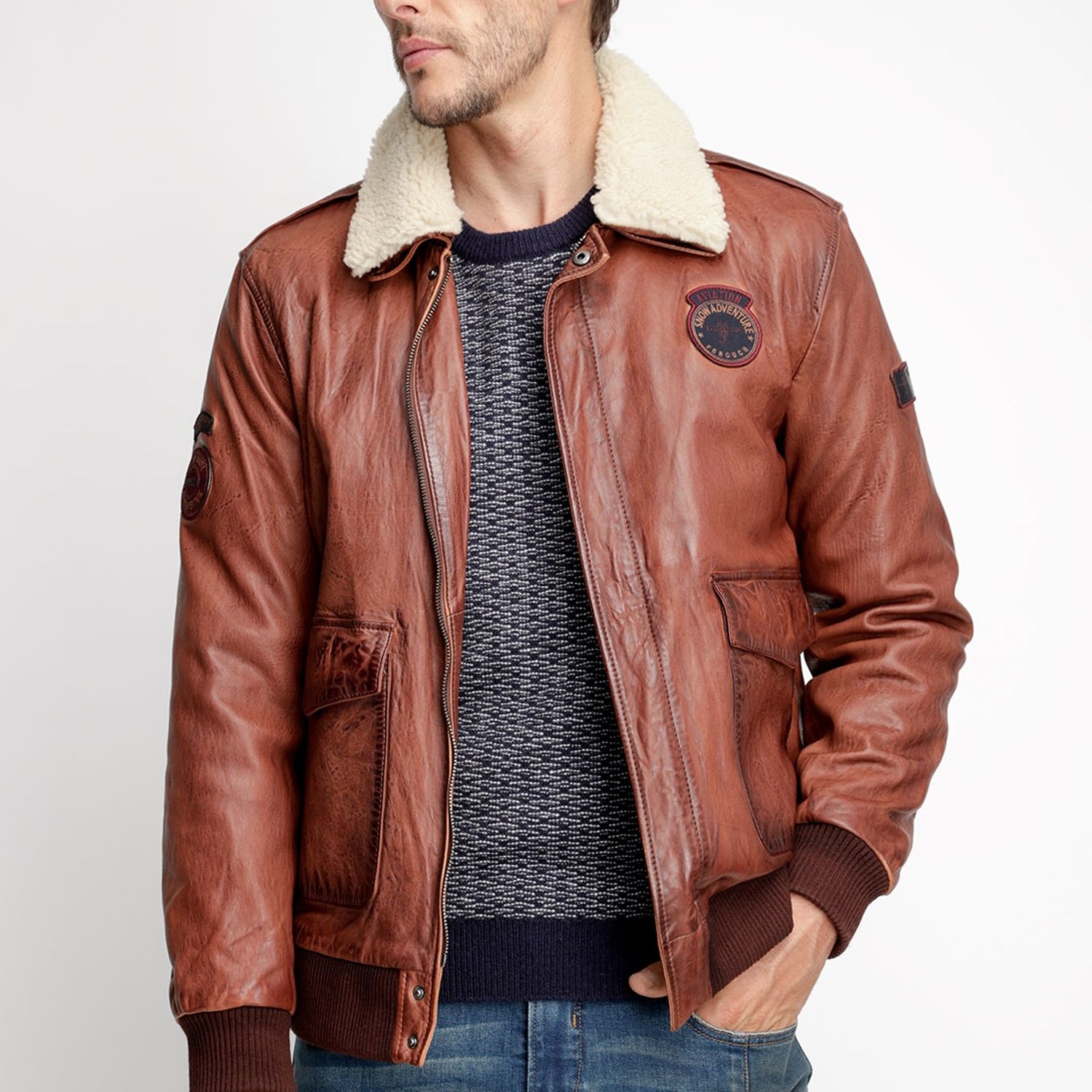 FEROUCH Chaqueta Pilot Arkansas Marrón Ferouch | Falabella Chile