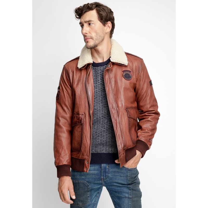 FEROUCH - Chaqueta Pilot Arkansas Marrón Ferouch