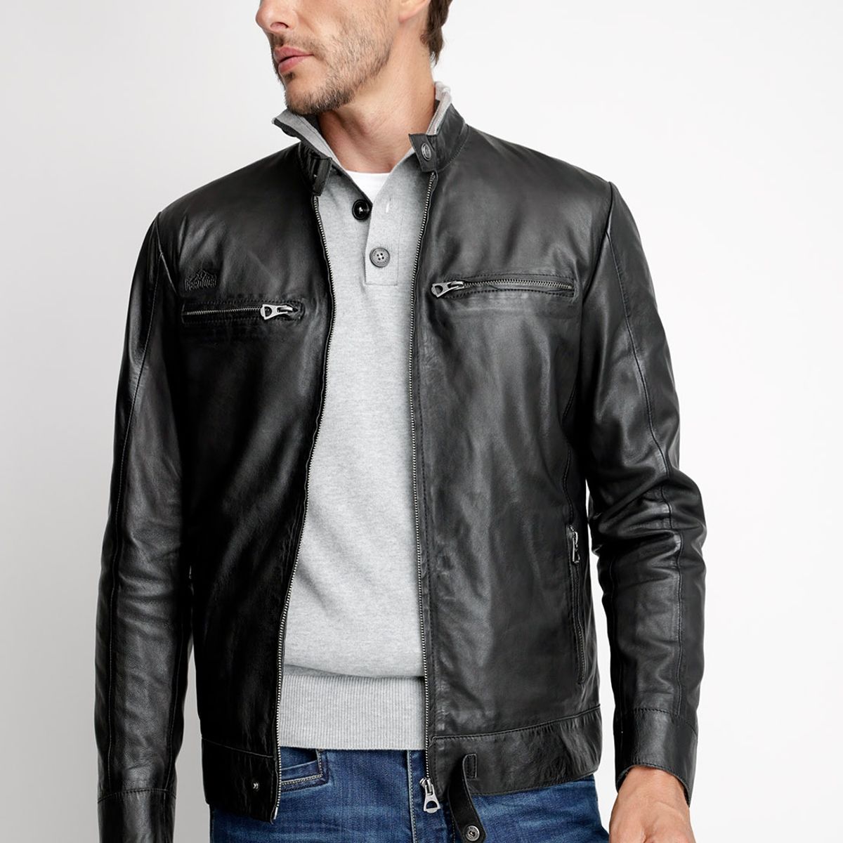 FEROUCH - Chaqueta Cuero Memphis Negro Ferouch