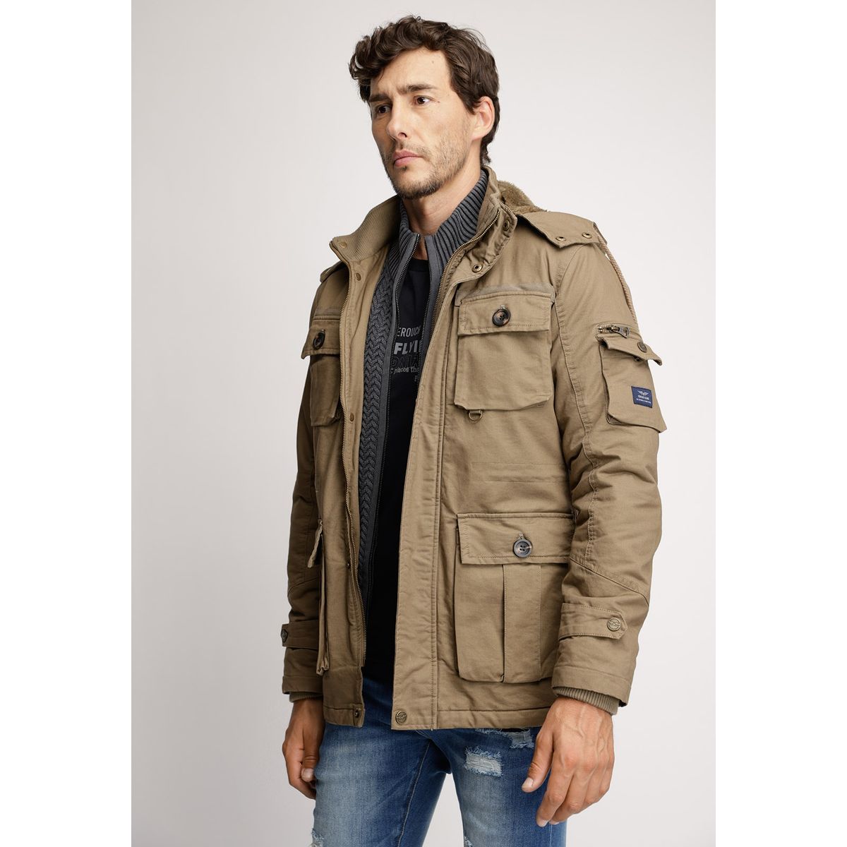 FEROUCH - Chaqueta Twill Nevada F Beige Ferouch