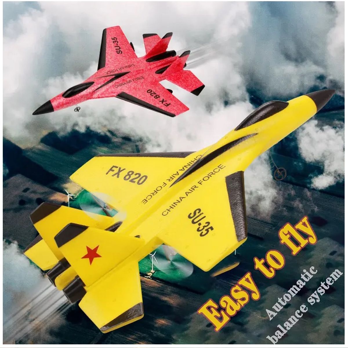 GENERICO - Avión RC Tecnología 2.4GHz Maniobras Acrobáticas 150 mAh Resistente y Ligero con EPP 15min