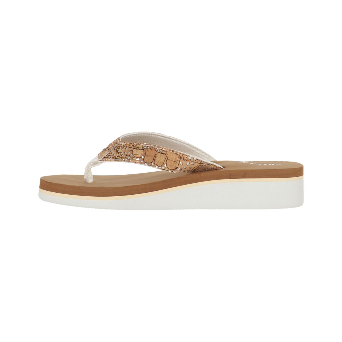 BAMERS - Sandalia Bamers Mujer Woodie Mid Café/Blanco