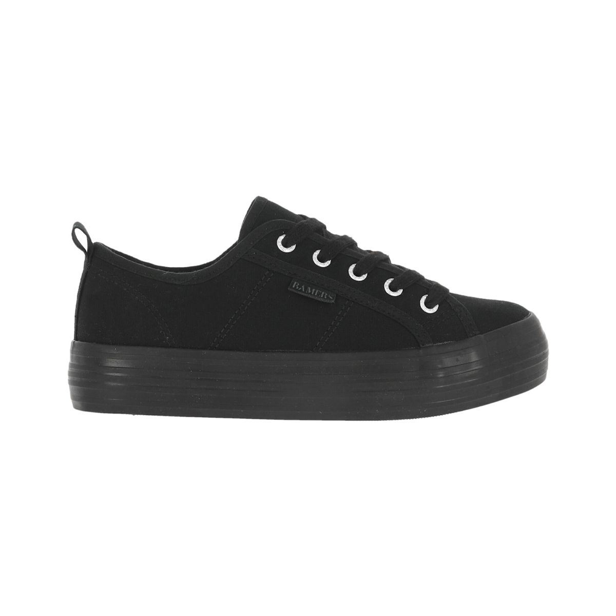 BAMERS - Zapatilla Plataforma II Mujer Bamers New Canvas Negro