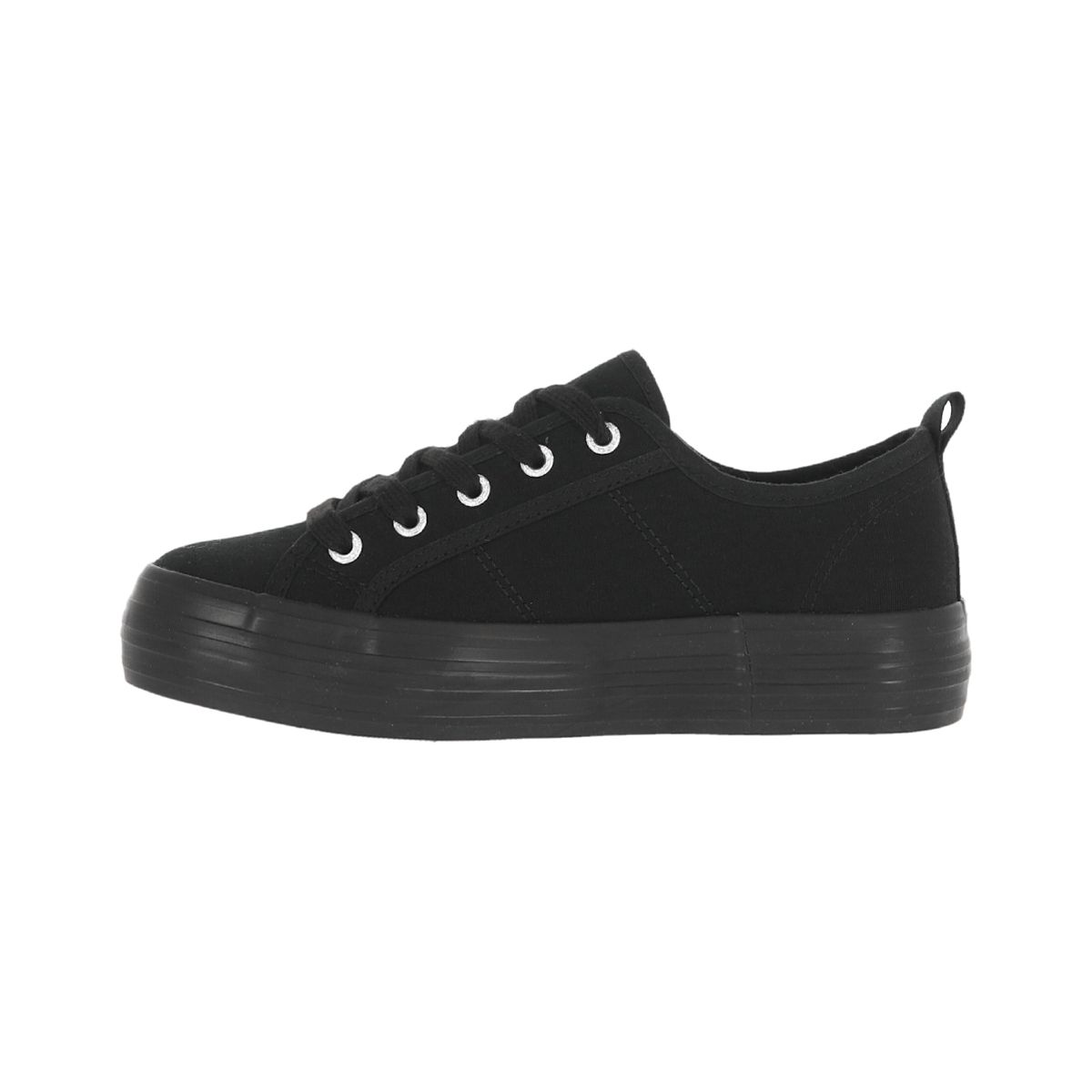 BAMERS - Zapatilla Plataforma II Mujer Bamers New Canvas Negro