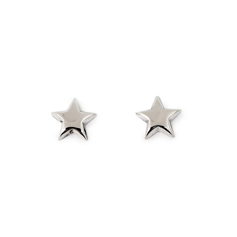 Aros Estrella 15mm Plata Fina 925 Plateado TALLA UNICA