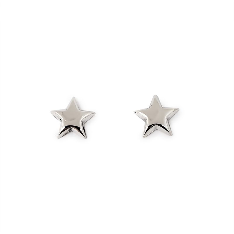 ANDREA COGGIOLA JOYAS - Aros Estrella 15mm Plata Fina 925