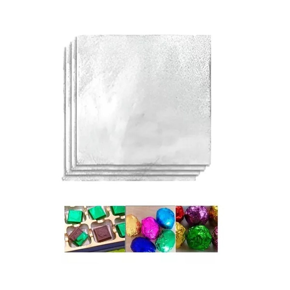 PASTELERIUS - 100 Envoltorios De Bombones Laminas Papel Metalizados Bombon