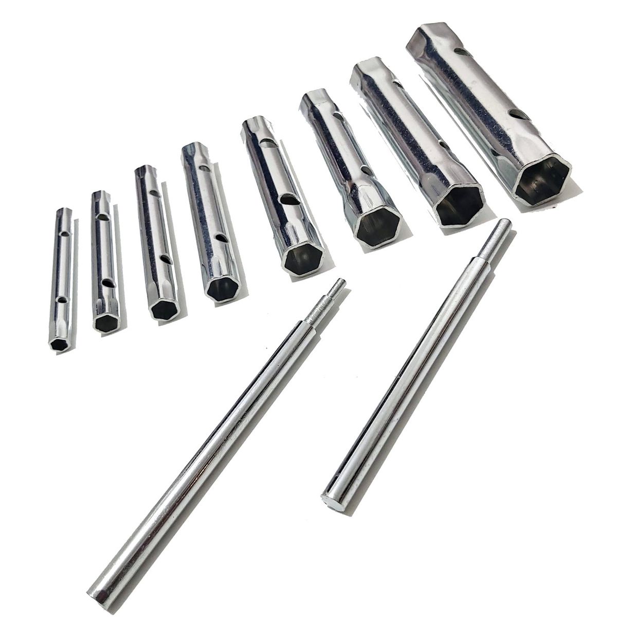 GENERICO - Llaves tubo hexagonales 6 a 22 mm 10 piezas