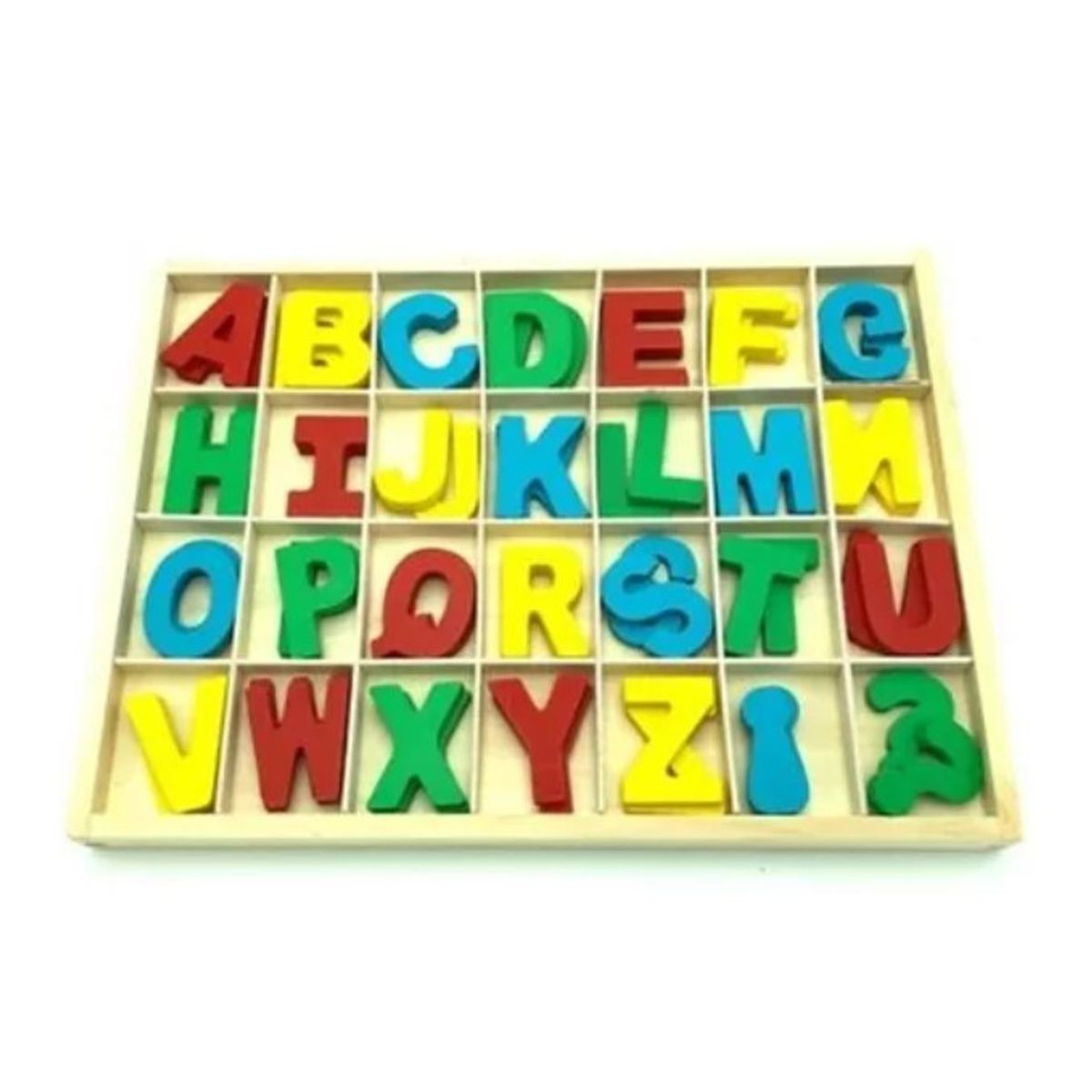 OEM - Abc Doble Letras De Madera Colores Didactico Educativo