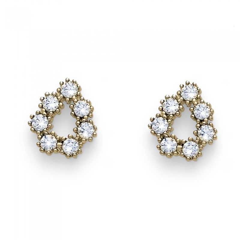 OLIVER WEBER - Pendientes Way dorado cristal