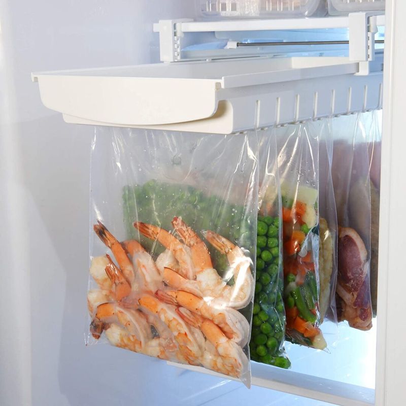 GENERICO - SOPORTE BOLSAS ZIP PARA REFRIGERADOR CON RIELES AK94
