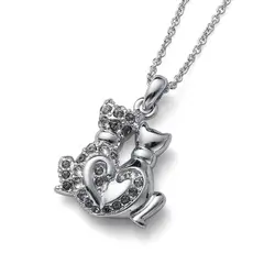 OLIVER WEBER - Colgante CatsInLove Rodio black diamond