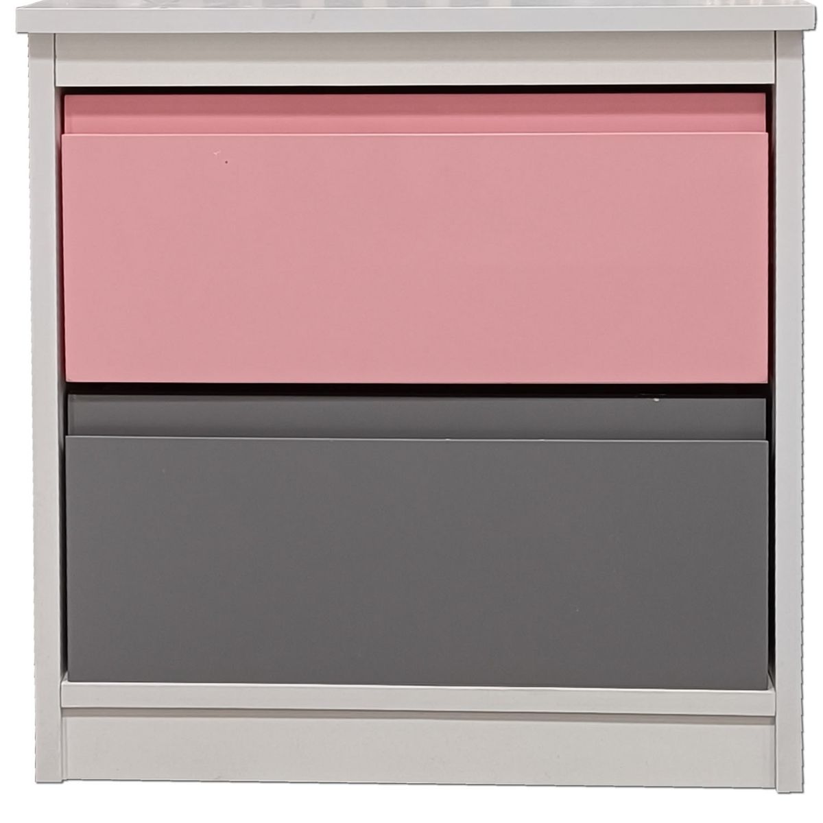 DECORACION CREATIVA - Velador 2 C Rosado Grafito Minimal