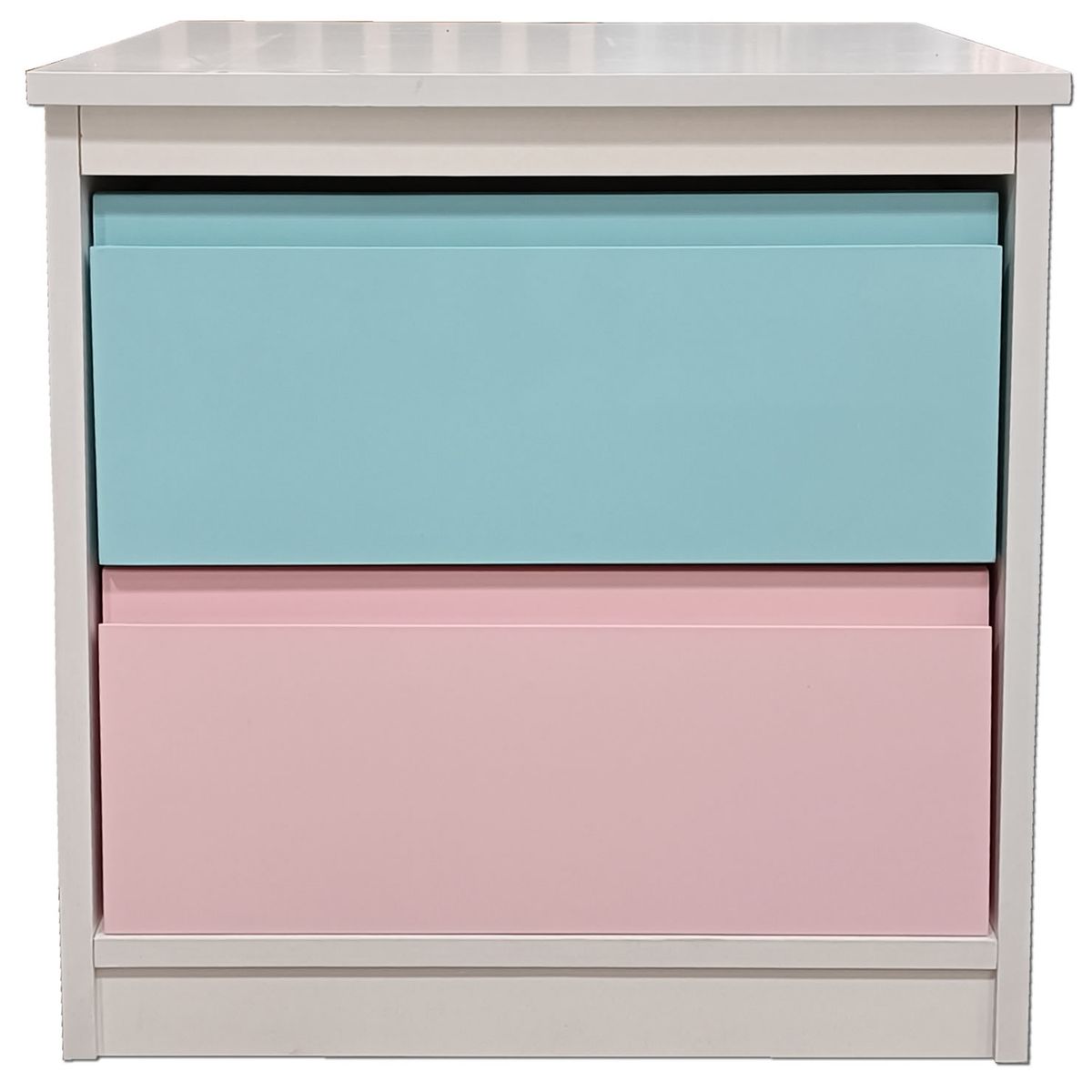 DECORACION CREATIVA - Velador 2 C Celeste Rosa Pastel Minimal