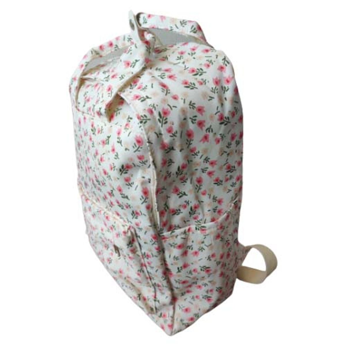 ALFA - Mochila Blanca con Flores