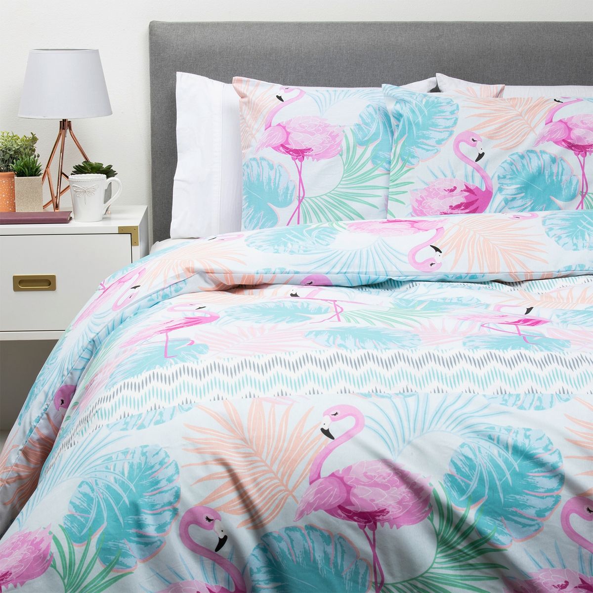 GENERICO - Funda de Plumón Flamingo King