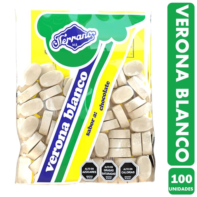GENERICO - Chocolate Verona Blanco -Clásico De Infancia Bolsa De 100