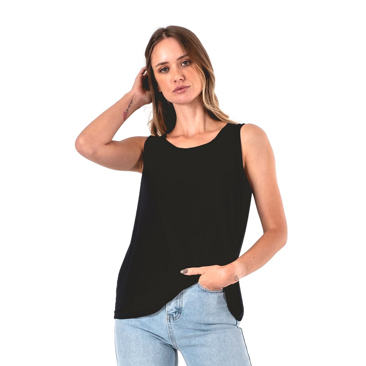 GUINDA - Polera cuello redondo GUINDA Ross