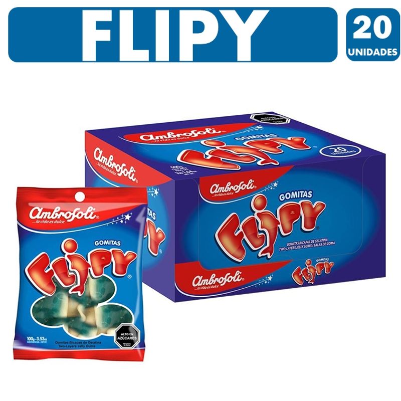 AMBROSOLI - Flipy - Gomitas De Ambrosoli (Caja Con 20 Unidades)