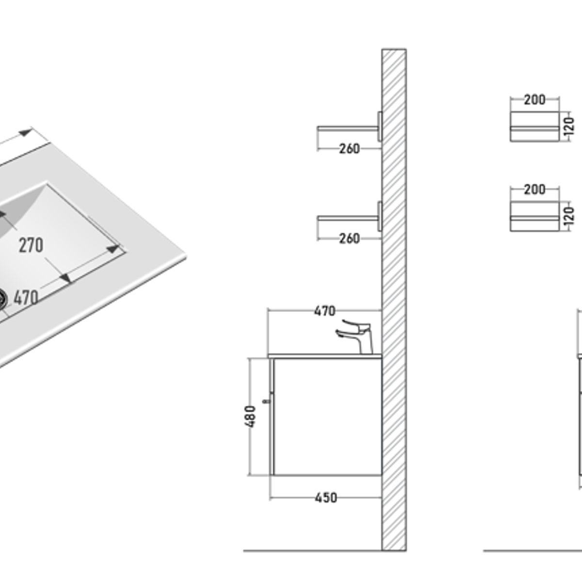 TEBISA - Mueble baño con vanitorio griferia y accesorios Color barquillo