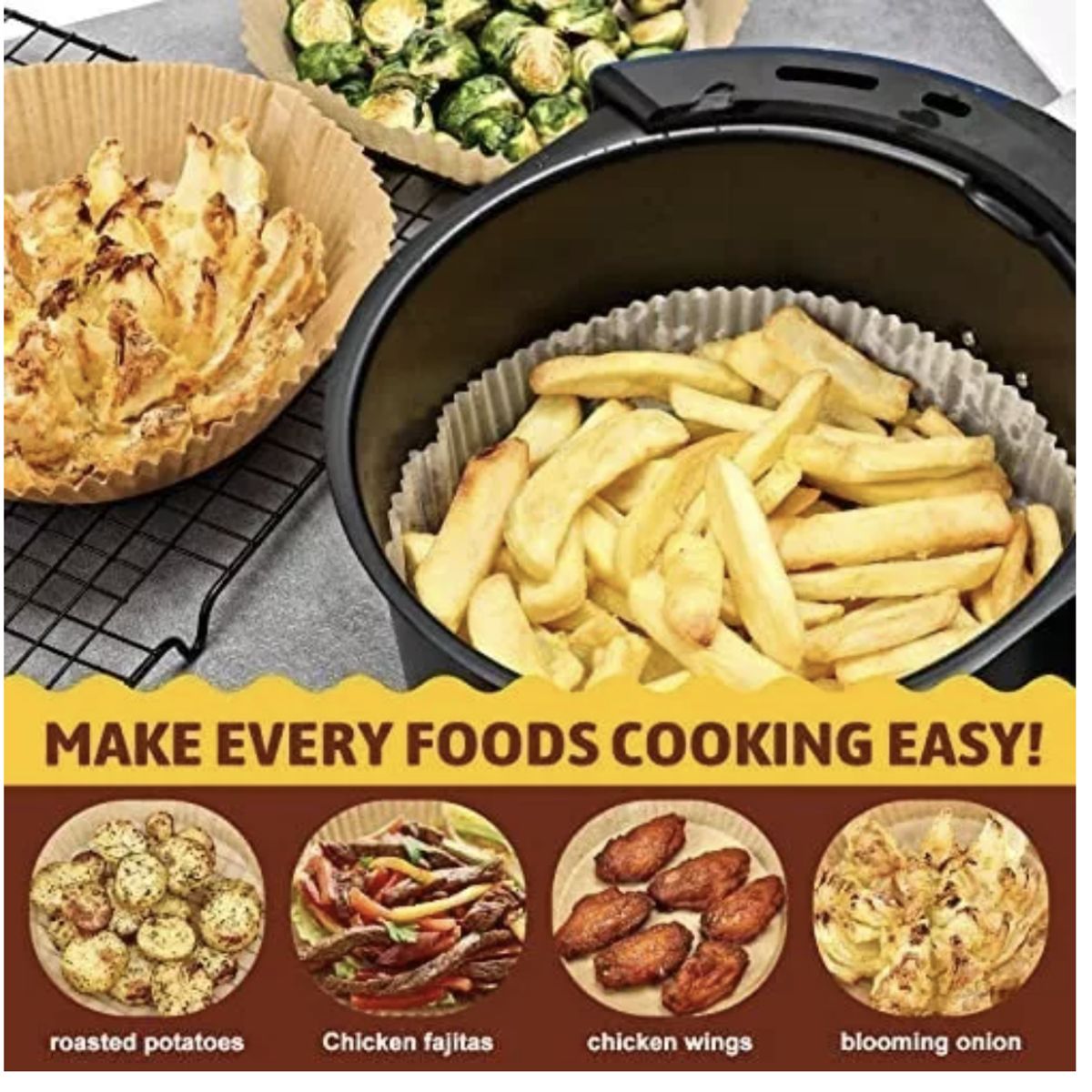 GENERICO - X100 Papel Desechables Antiadherente Freidora Y Horno