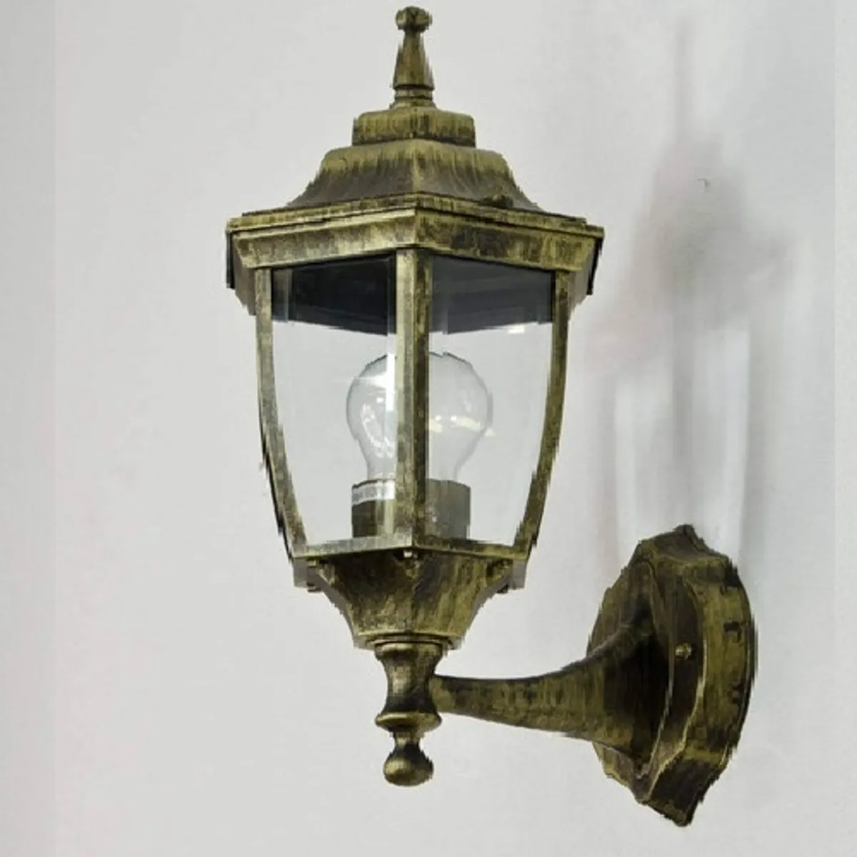 GENERICO - Farol Aplique De Pared Estilo Clasico Exterior Marron 30cm