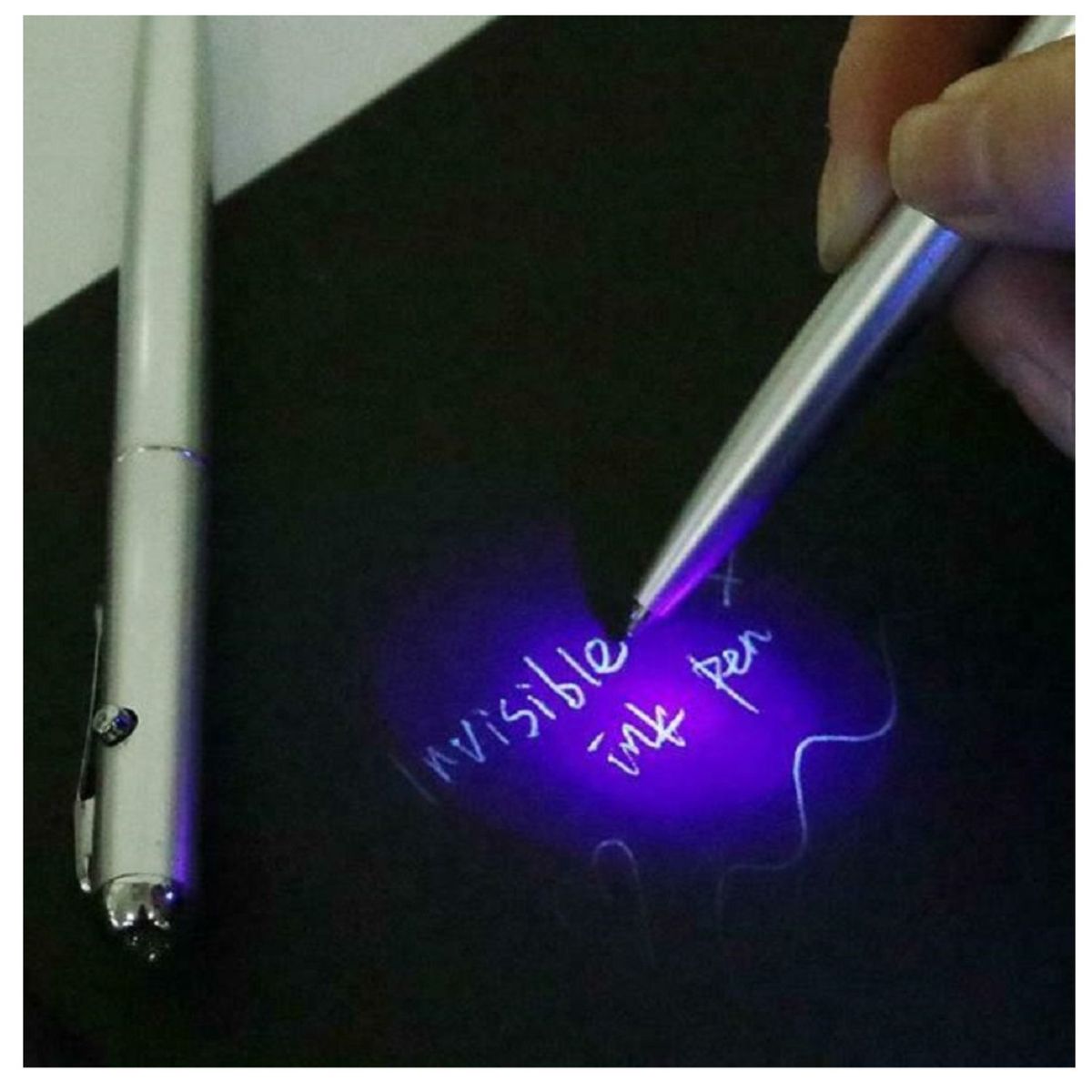 GENERICO - BOLÍGRAFO DE TINTA INVISIBLE CON LUZ ULTRAVIOLETA AI12
