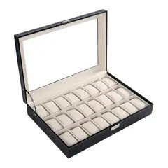 GENERICO - Organizador Estuche Caja para 24 Reloj Exhibidor de Elegantes joyas