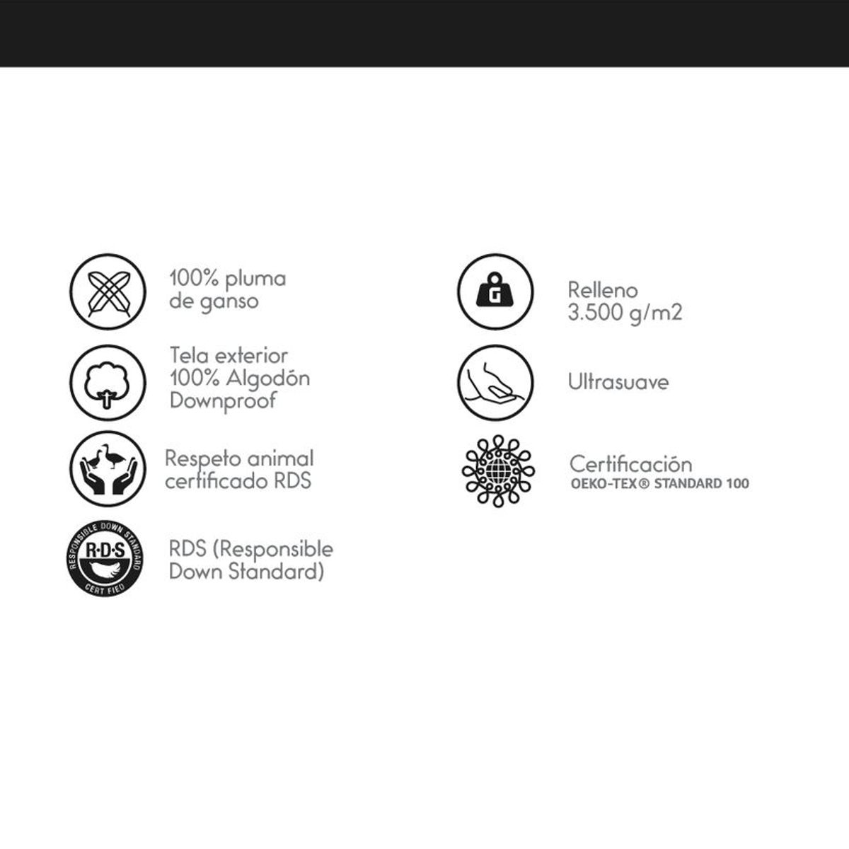 ROSEN - Topper Rosen Ame Pluma 2 Plazas 150 X 200 cm