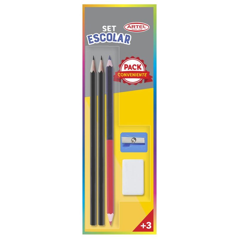 ARTEL - Set Escolar 2 Lápices Grafito Artel