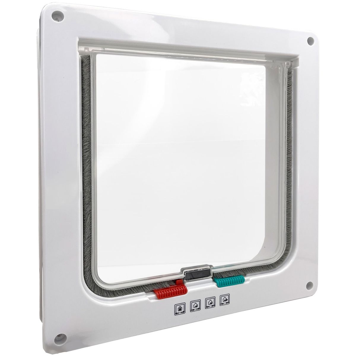 GENERICO - Puerta Abatible Para Mascotas Color Blanco 25 x 23,5 cm