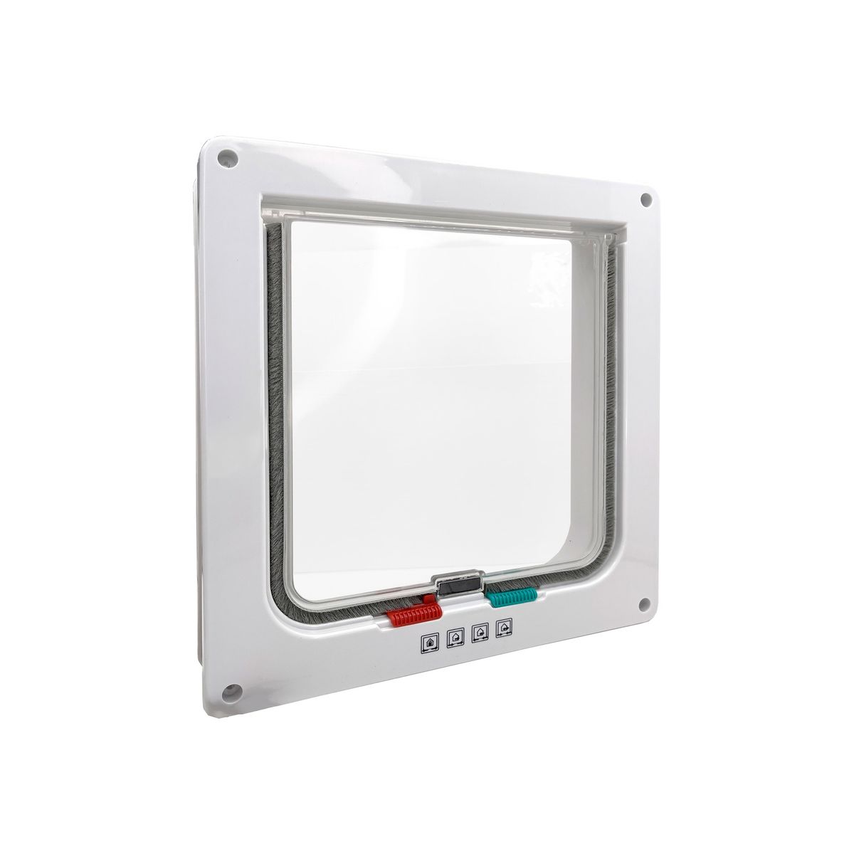 GENERICO - Puerta Abatible Para Mascotas Color Blanco 25 x 23,5 cm