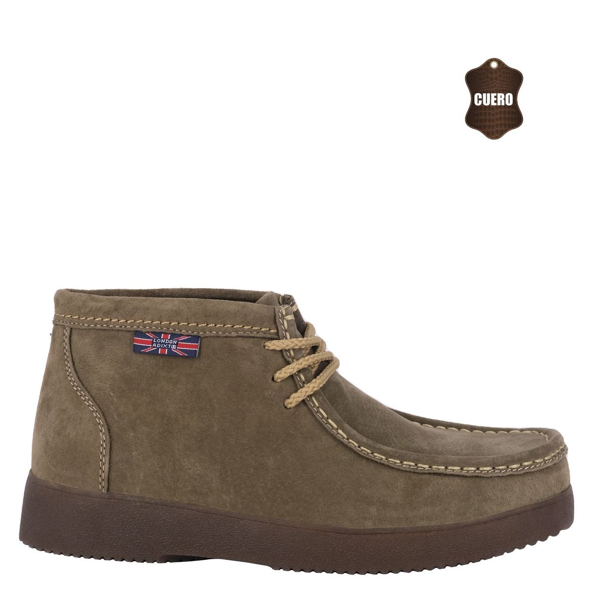 LONDON ADIXT - Botin de Cuero Mujer Tostado Castillo London Adixt