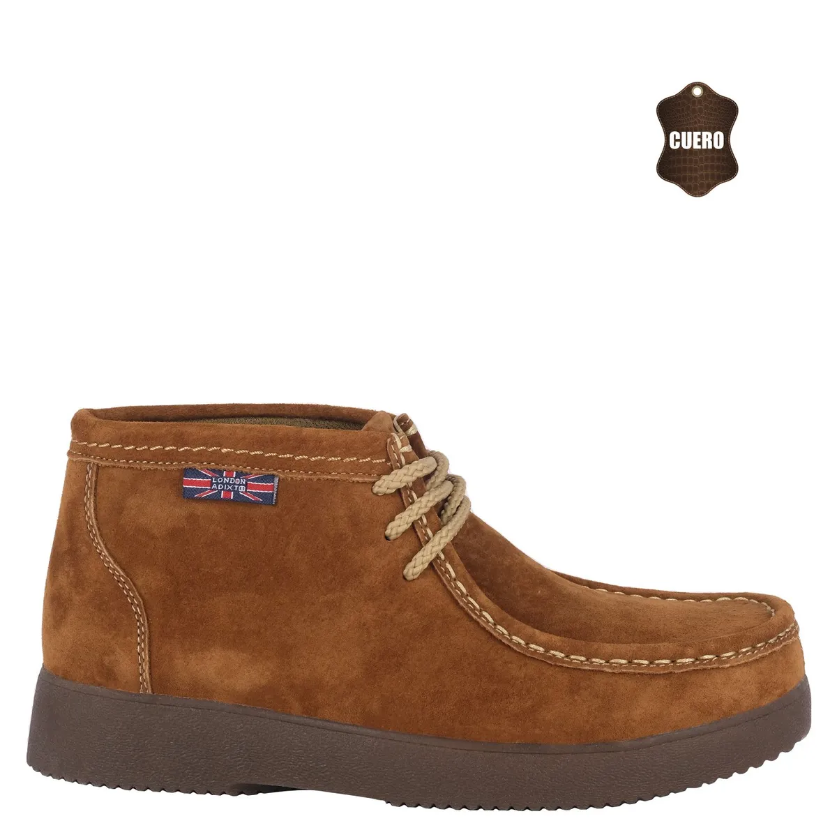 LONDON ADIXT - Botin de Cuero Mujer Caramelo Castillo London Adixt