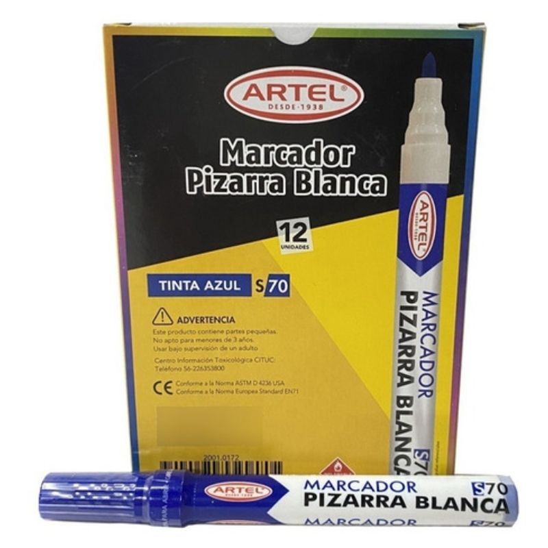 ARTEL - Caja Marcadores de pizarra color AZUL Artel