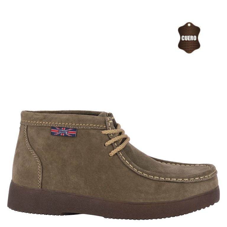 Botin de Cuero Hombre Tostado Campos