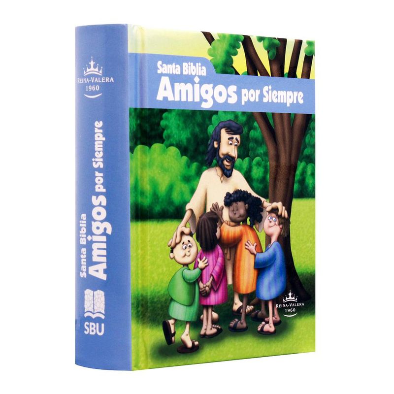 SOCIEDADES BIBLICAS UNIDAS - Biblia para niños amigos por siempre azul completa con ilustraciones RVR1960
