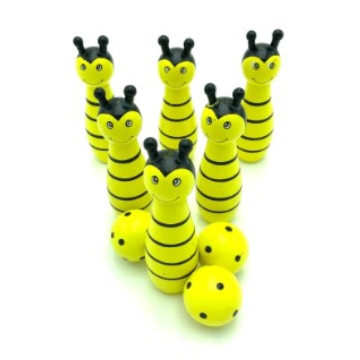 OEM - Juego Palitroque De Madera Bowling Juego Didactico Madera